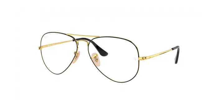 Ray-Ban Aviator RX6489 -Black On Gold